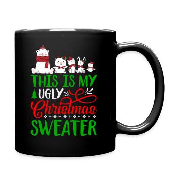 C’est mon moche pull de Noël drôle - Mug uni - noir - Droite