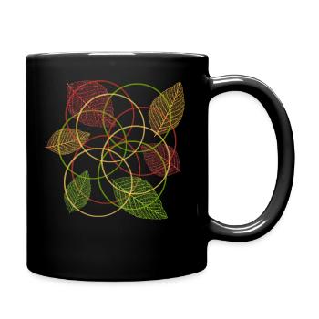 feuilles - Mug uni - noir - Droite