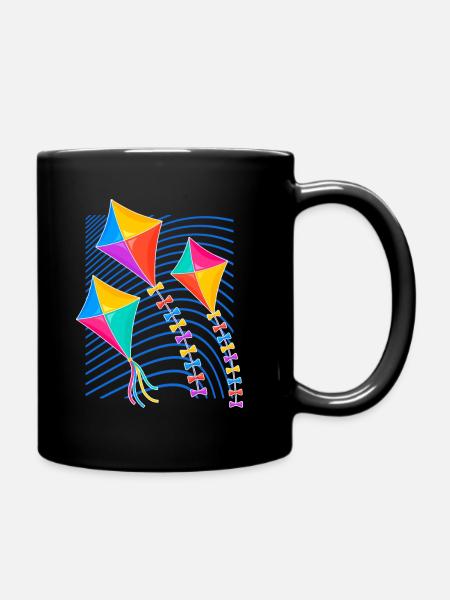 Kite flying kite kite kite kids gift - Full Colour Mug - black