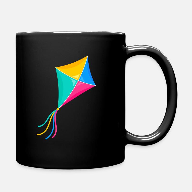 Kite flying stunt kite kite gift - Full Colour Mug - black