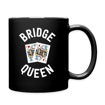 Funny Bridge Shirt For Women Bridge Queen Player - Full Colour Mug - black - Right