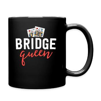 Funny Bridge Shirt For Women Bridge Queen Player - Full Colour Mug - black - Right