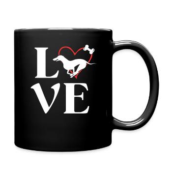 Whippet Gifts Love Dogs Tshirts For Women Dog Mama - Full Colour Mug - black - Right
