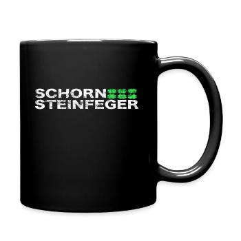 Schornsteinfeger Geschenk Schornstein Kamin - Tasse einfarbig - Schwarz - Rechts
