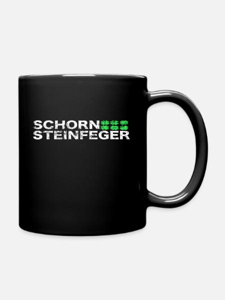 Schornsteinfeger Geschenk Schornstein Kamin - Tasse einfarbig - Schwarz