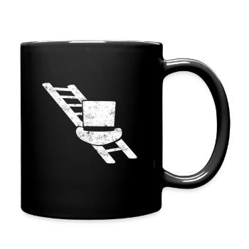 Schornsteinfeger Geschenk - Tasse einfarbig - Schwarz - Rechts