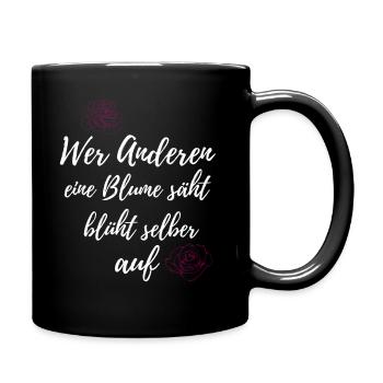 Florist Floristin Blumen - Tasse einfarbig - Schwarz - Rechts