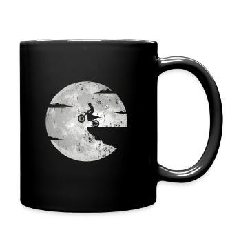 Moto motocross moto de pleine lune conduire moto - Mug uni - noir - Droite