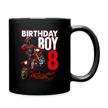 Chemise d'anniversaire de motocross sur le thème de la moto 8e - Mug uni - noir - Droite