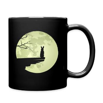 Lièvre lune Lapin lapin lapin de Pâques lapin - Mug uni - noir - Droite