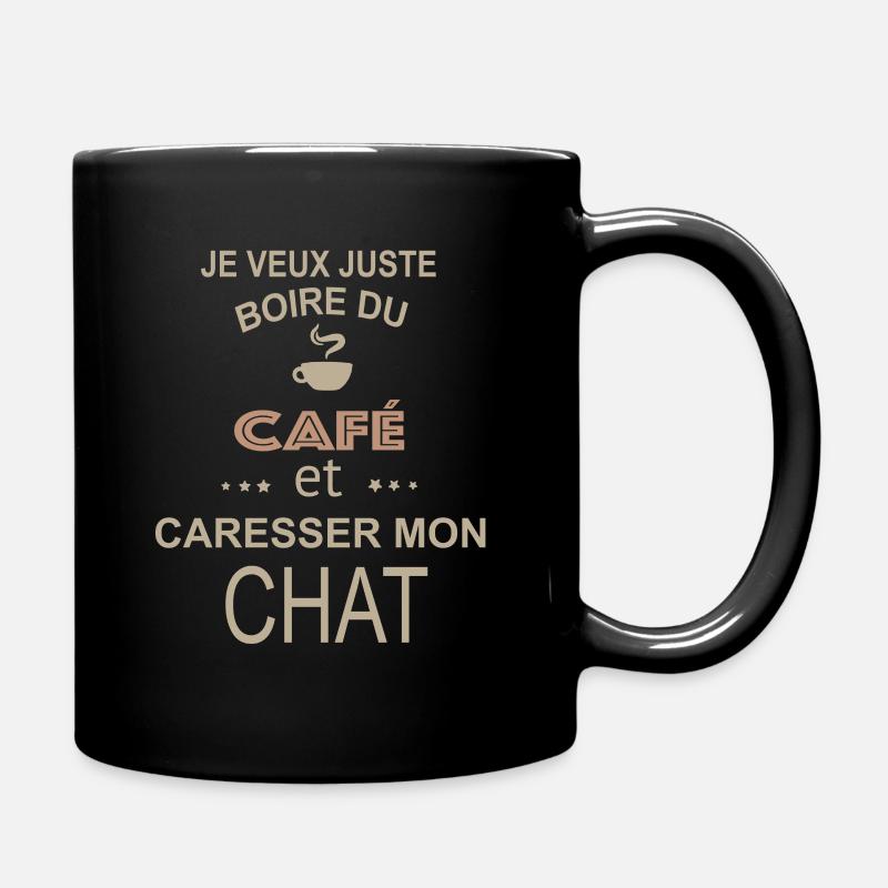 Humour chat - Mug uni - noir