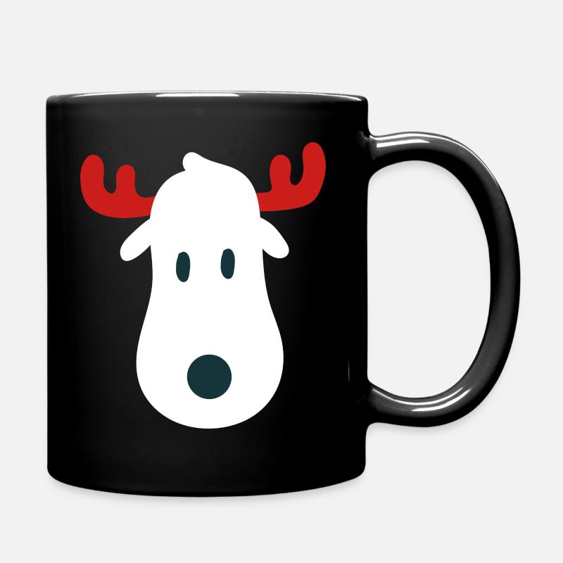 Christmas reindeer - Full Colour Mug - black