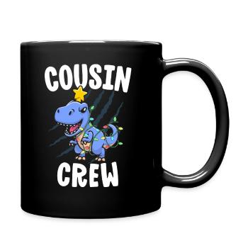 Cousin Crew Shirt für Kinder Weihnachten T Rex - Tasse einfarbig - Schwarz - Rechts