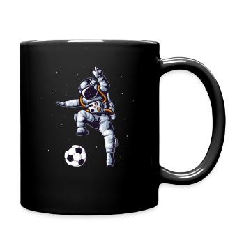 Soccer astronaut in space soccer player fan - Full Colour Mug - black - Right