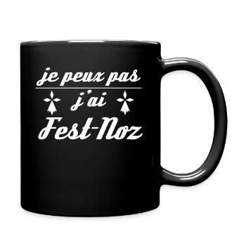 je peux pas j'ai fest-noz - Mug uni - noir - Droite