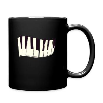 Piano piano touches clavier pianiste musicien - Mug uni - noir - Droite