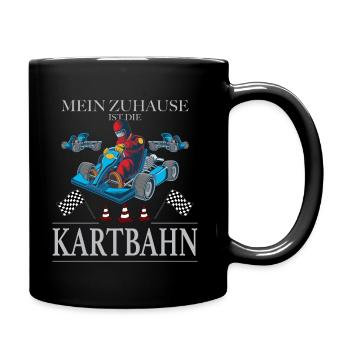 Go-kart kart track kart driver motorsport - Full Colour Mug - black - Right
