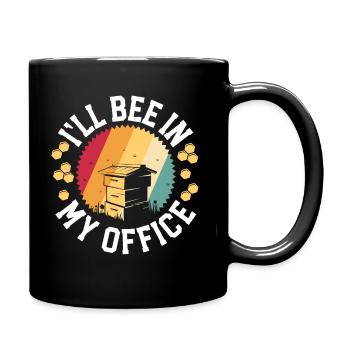 Retro Imker Geschenke für Papa Männer Ich werde in meinem sein - Tasse einfarbig - Schwarz - Rechts