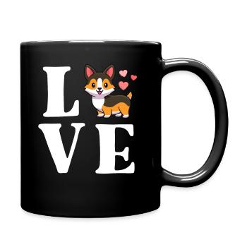 I Love My Corgi Tricolor Corgi Shirt Women Gift - Full Colour Mug - black - Right