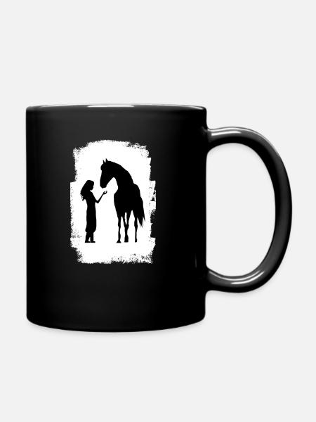 Cheval poney licorne cheval fille - Mug uni - noir