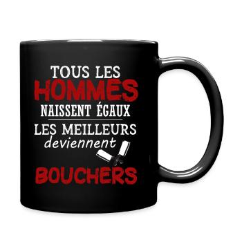 Boucher - Boucherie - Viande - Humour - Drôle - Mug uni - noir - Droite