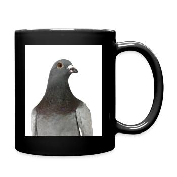 Taube. Pigeon - Tasse einfarbig - Schwarz - Rechts