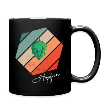 Hopfen Schwarz - Tasse einfarbig - Schwarz - Rechts
