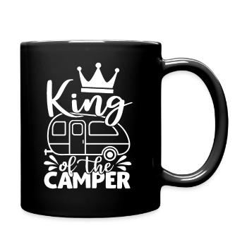 King Of The Camper Funny Quote Camping Saying - Full Colour Mug - black - Right