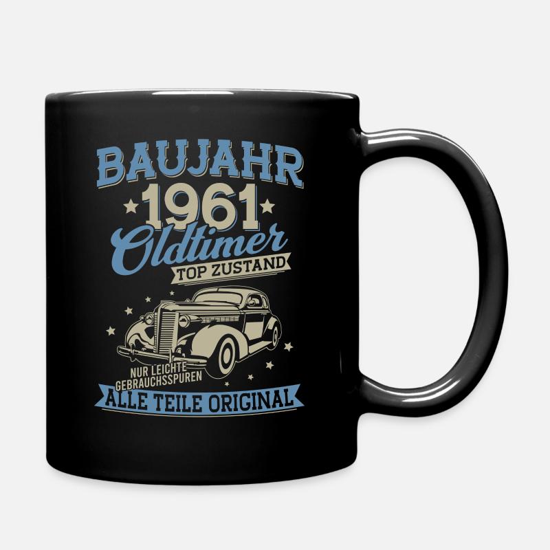 Année de fabrication 1961 voiture ancienne 60 ans d'anniversaire - Mug uni - noir