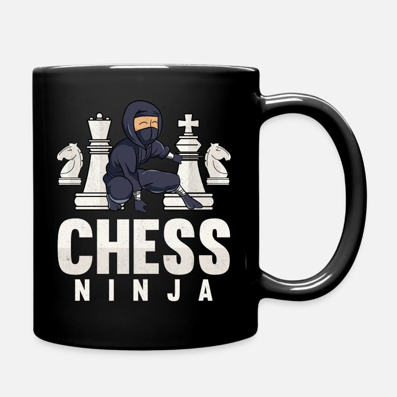 Chess Ninja Funny Chess Lover Gift Chess Pieces - Tasse einfarbig - Schwarz