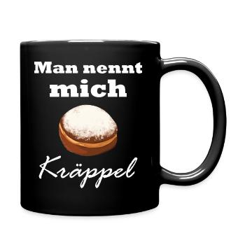 Berliner Pfannkuchen Kräppel Kreppel Berlin - Tasse einfarbig - Schwarz - Rechts