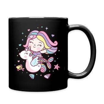 mermaid - Full Colour Mug - black - Right