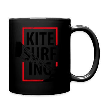 Kitesurfing - Tasse einfarbig - Schwarz - Rechts