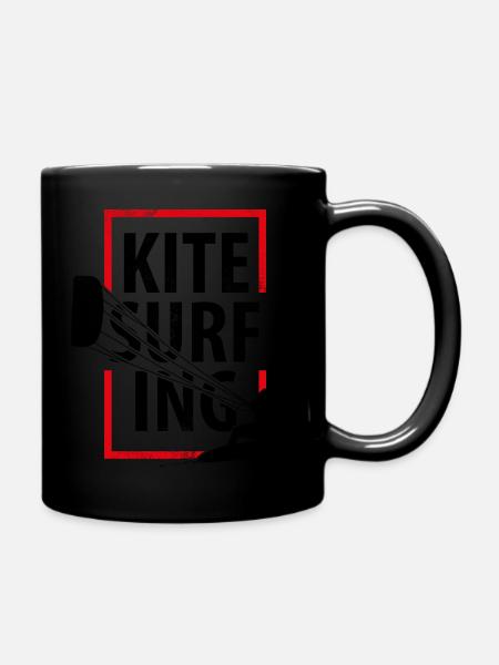 Kitesurfing - Tasse einfarbig - Schwarz