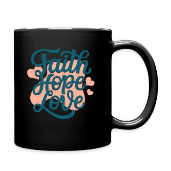 Croire l’espérance Amour - Mug uni - noir - Droite
