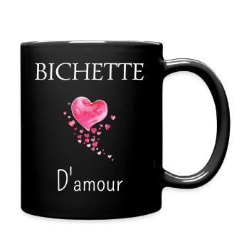 Bichette d'amour - Mug uni - noir - Droite