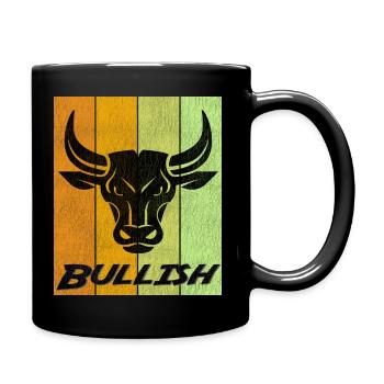 Börse lustiger Spruch Geschenk Bulle Aktien Invest - Tasse einfarbig - Schwarz - Rechts
