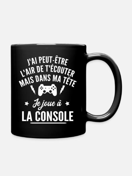 dans ma tête je joue à la console / humour geek - Mug uni - noir