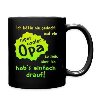 Opa - Super Cool - Tasse einfarbig - Schwarz - Rechts