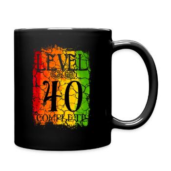 40th Birthday Gamer Level 40 complete - Full Colour Mug - black - Right