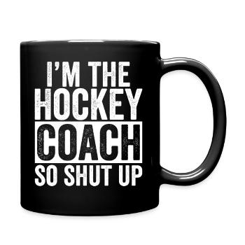 Lustiges Geschenk für Hockey Coach Trainer - Tasse einfarbig - Schwarz - Rechts