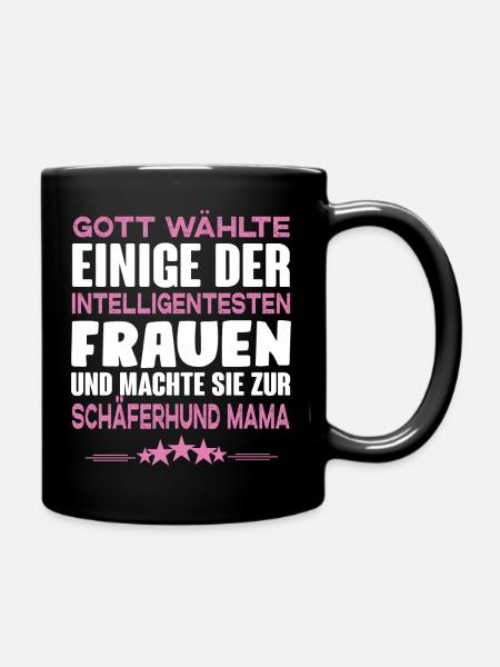 Schäferhund Geschenkidee - Deutscher Schäferhund - Tasse einfarbig - Schwarz