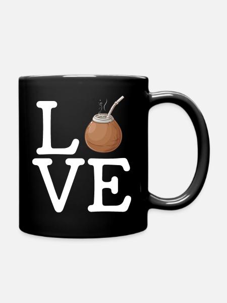 i love yerba mate, yerba mate - Full Colour Mug - black
