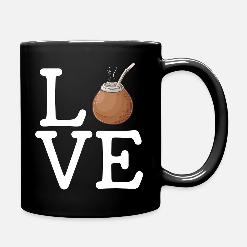 ich liebe yerba mate, yerba mate - Tasse einfarbig - Schwarz