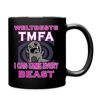 tmfa wild beast tier tierarztpraxis tierfreund - Tasse einfarbig - Schwarz - Rechts