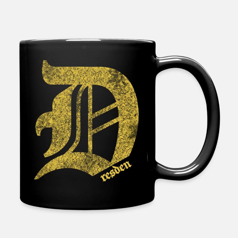 design buchstabe dresden - Tasse einfarbig - Schwarz