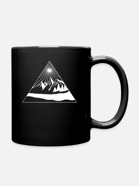 Randonneurs montagnes Triangle - Mug uni - noir