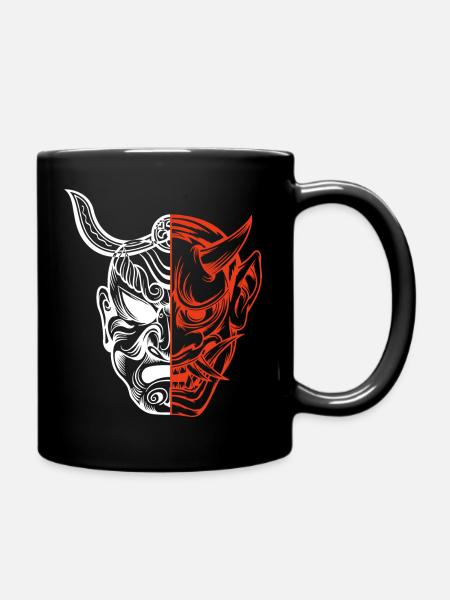 Masque démoniaque Hannya Hannyamaske Japan Oni - Mug uni - noir
