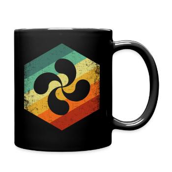 lauburu Retro, Euskal spain basque - Tasse einfarbig - Schwarz - Rechts