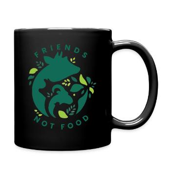 Friends not food - Mug uni - noir - Droite